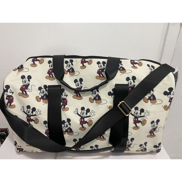 Brand New Mickey Mouse BioWorld White Travel Duffle Bag & Suitcase Animated - Picture 3 of 6